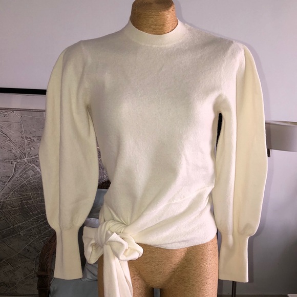 ULLA JOHNSON sweater bow cream Size S - Picture 2 of 13